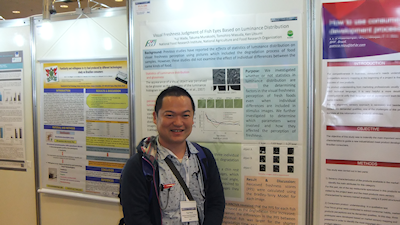 Dr.Wada with his poster