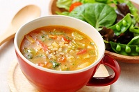 北瑞穂とレンズ豆のスープ