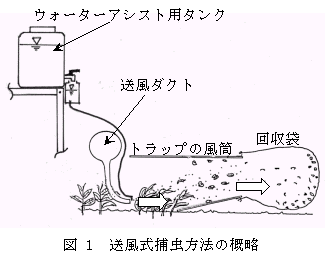 図1 送風式捕虫方法の概略