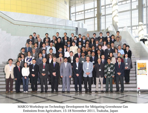 MARCO Workshop on Technology Development for Mitigating Greenhouse Gas Emissions from Agriculture, 15-18 November, 2011, Tsukuba, Japan (Photo)