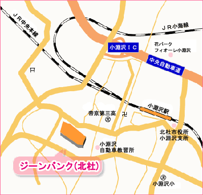 北杜交通地図