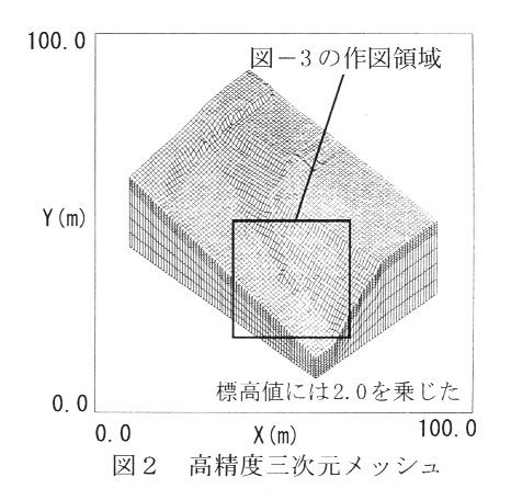 図2.高密度三次元メッシュ